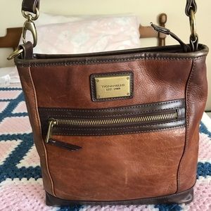 Tignanello color blocked leather xbody